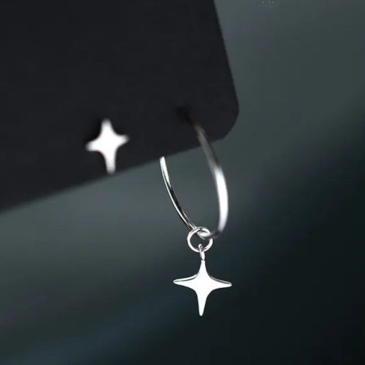 Vintage Asymmetric Star Earrings