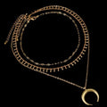 Vintage Layered Moon Necklace