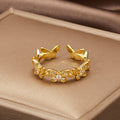Adjustable Butterflies Ring in Gold