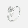 Silver Adjustable Hand & Paw Ring