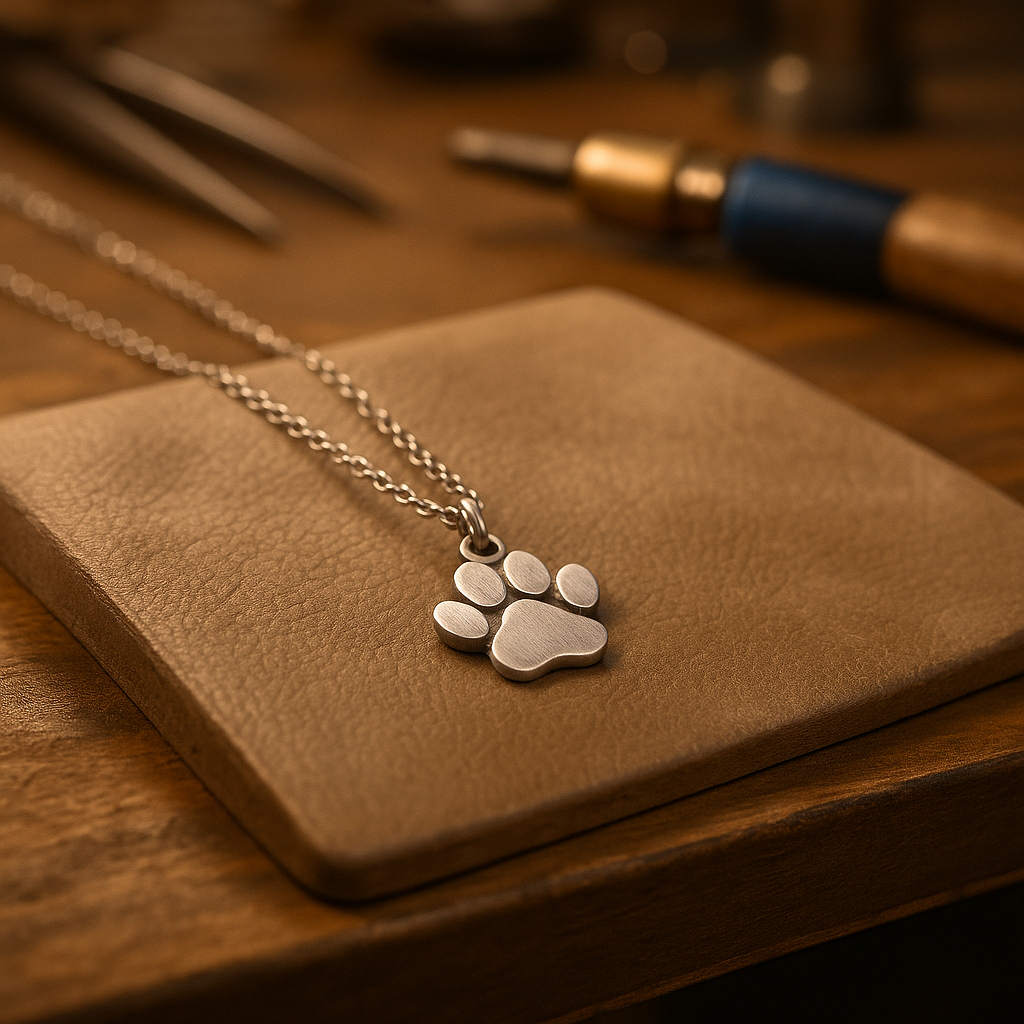 Elegant Silver Paw Necklace – Stainless Steel
