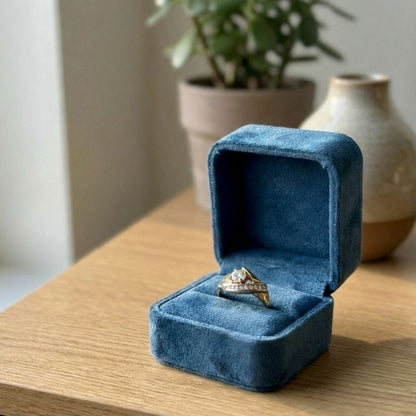 Vintage Irregular Gold & Silver Zirconia Ring