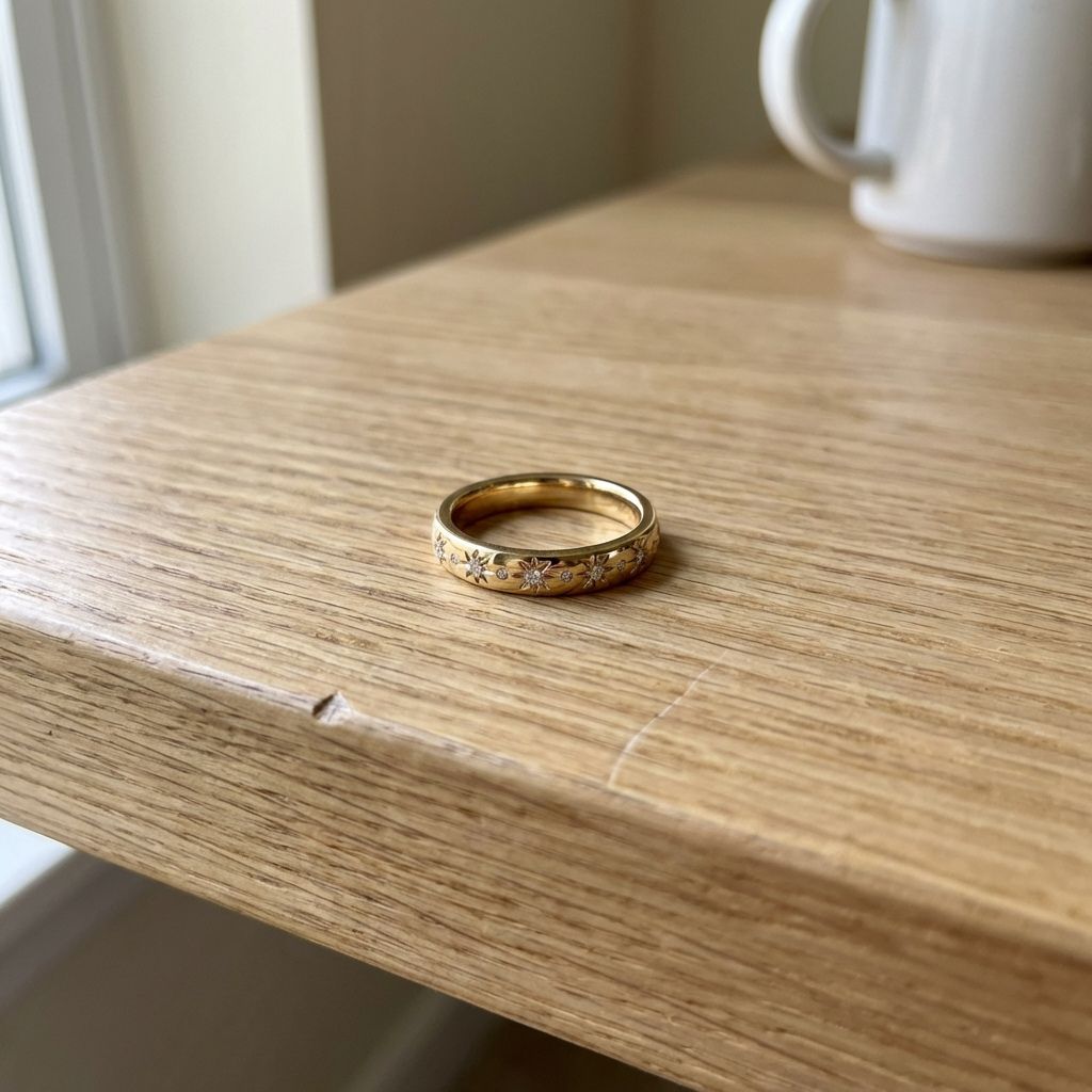 Vintage Starry Night Gold Ring