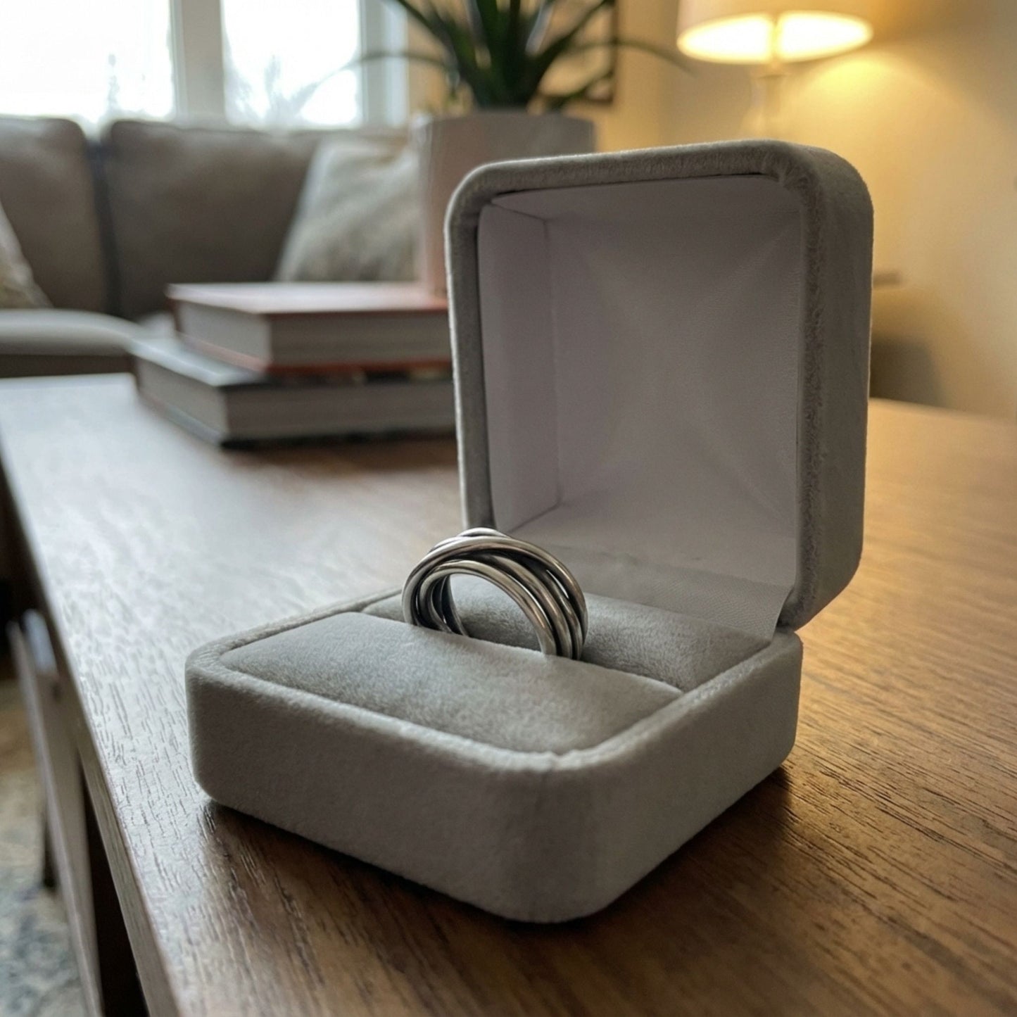 Vintage Silver Plated Layered Ring