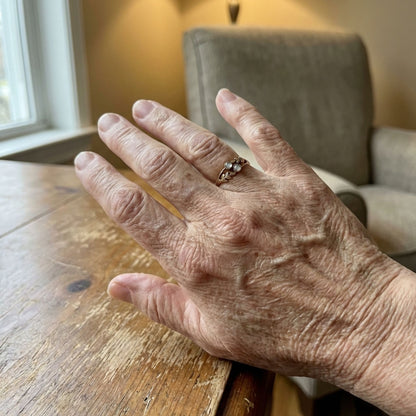Vintage Golden Doble Moonstone Ring