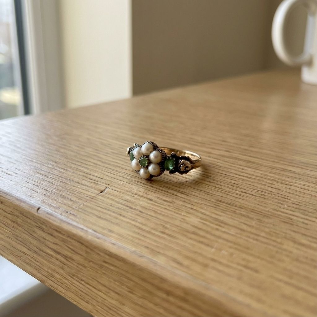 Vintage Pearl Flower Ring