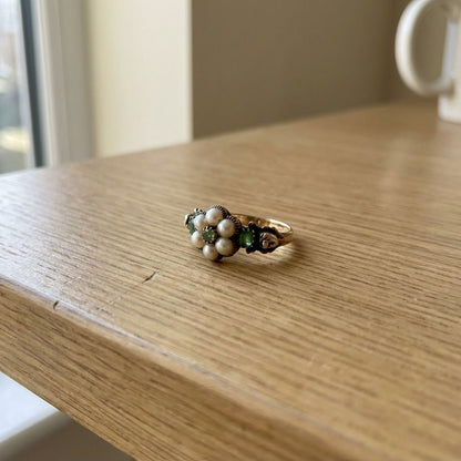 Vintage Pearl Flower Ring