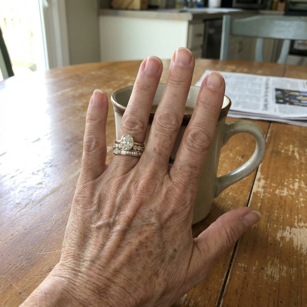 Vintage Zirconia Fine Gold Ring