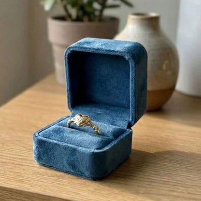 Vintage Gold Heart Golden Ring