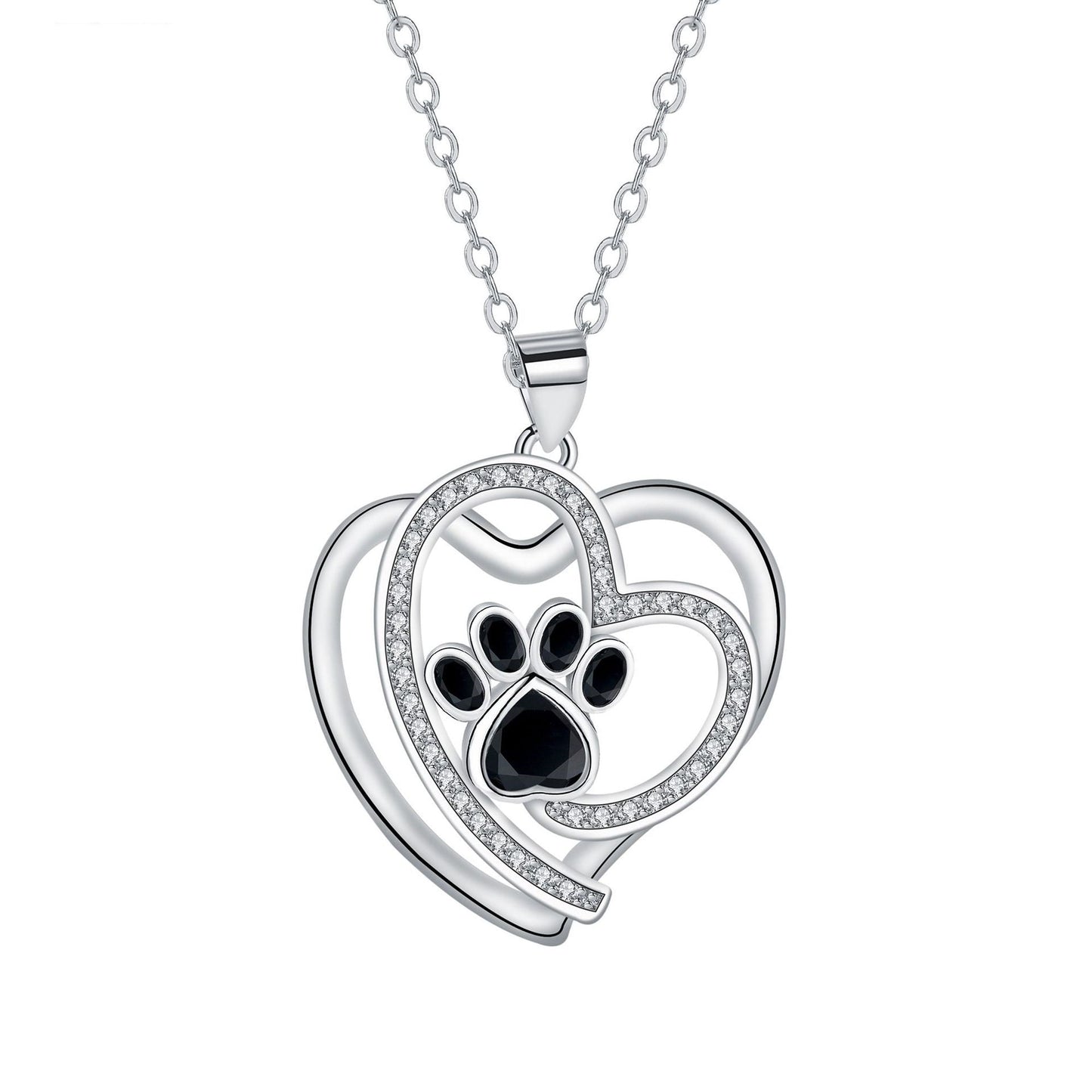 Cute Paw Print Clavicle Necklace