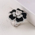 Vintage Flower Zircon Gold Ring