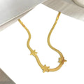 Gothic Blade & Snake Chain Necklace
