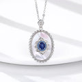 Luxury Sapphire & Diamond Pendant Necklace