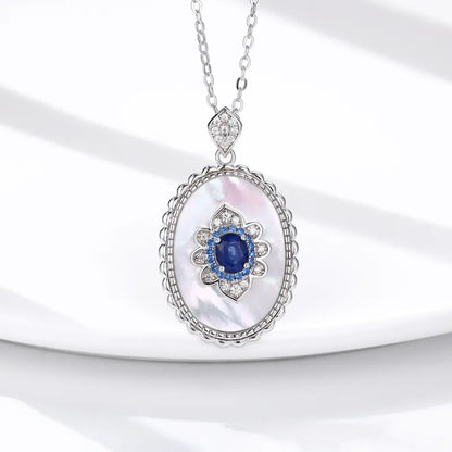 Luxury Sapphire & Diamond Pendant Necklace