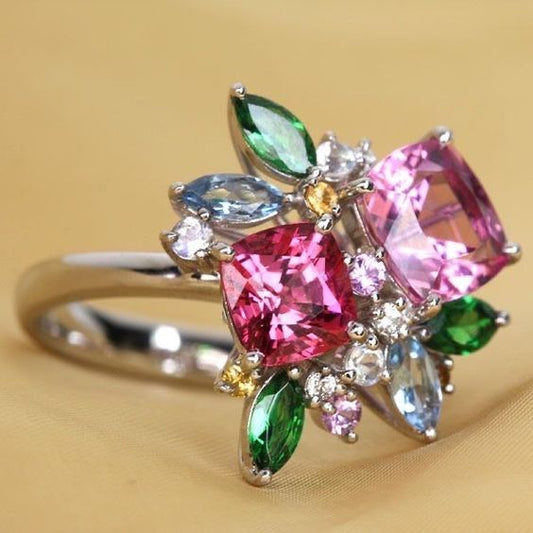Vintage Colorful Sparkling Ring