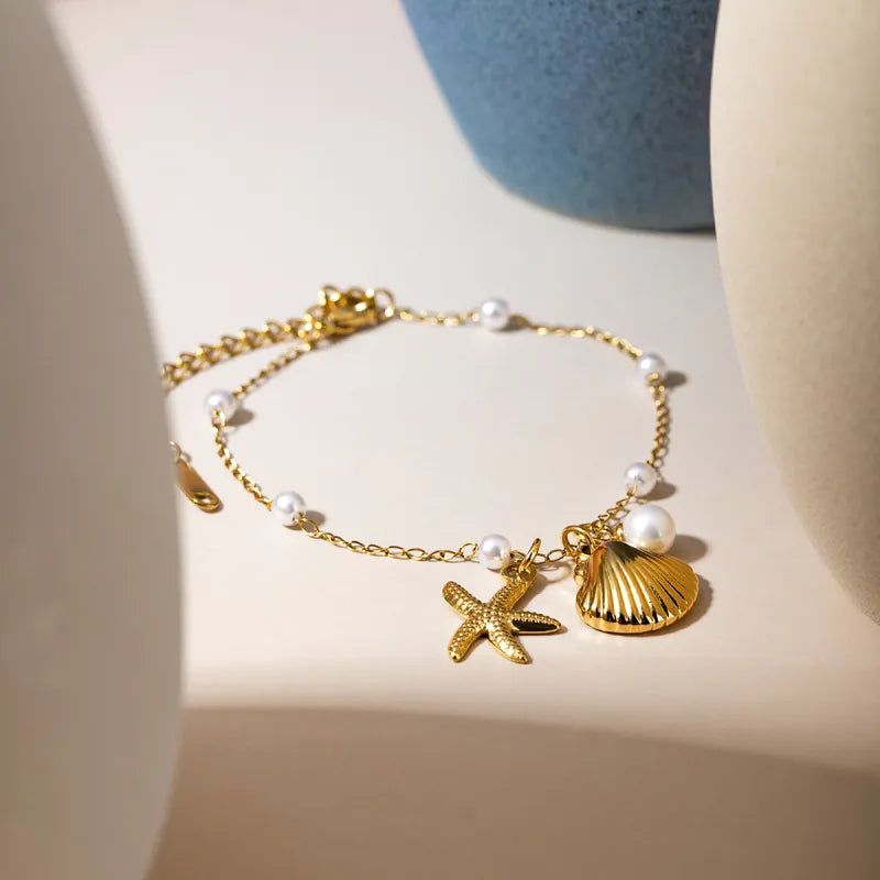 Summer Shell & Pearl Bracelet
