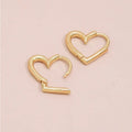 Vintage Heart-Shaped Hoop Earrings