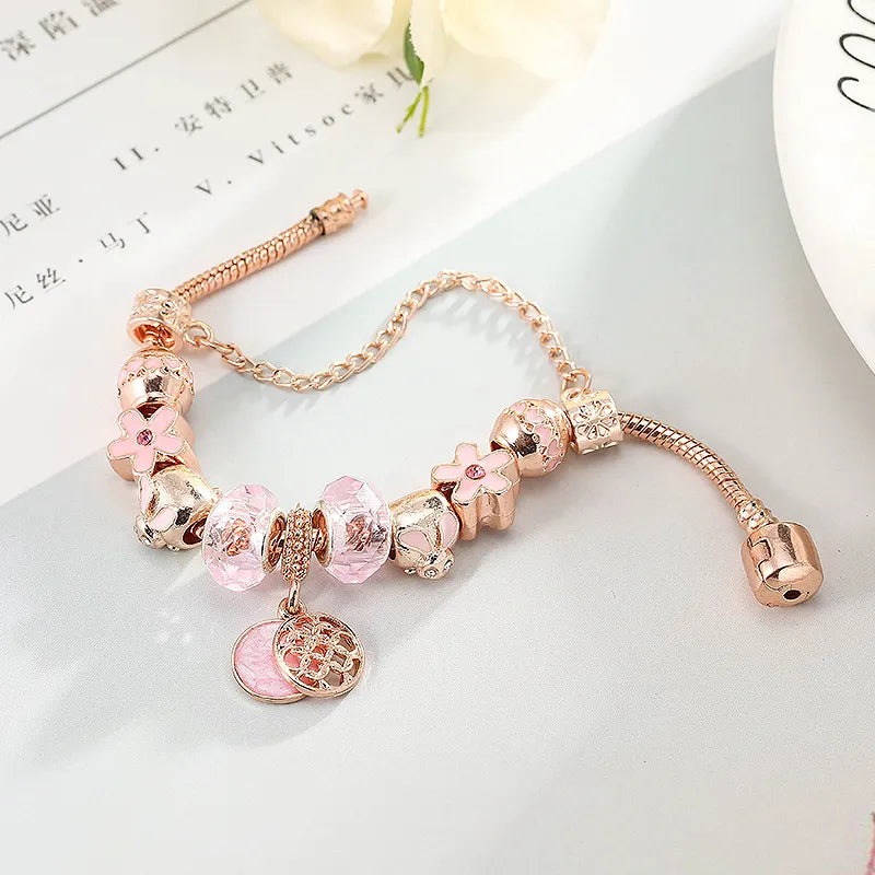 Rose Gold Love Geometric  Bracelet