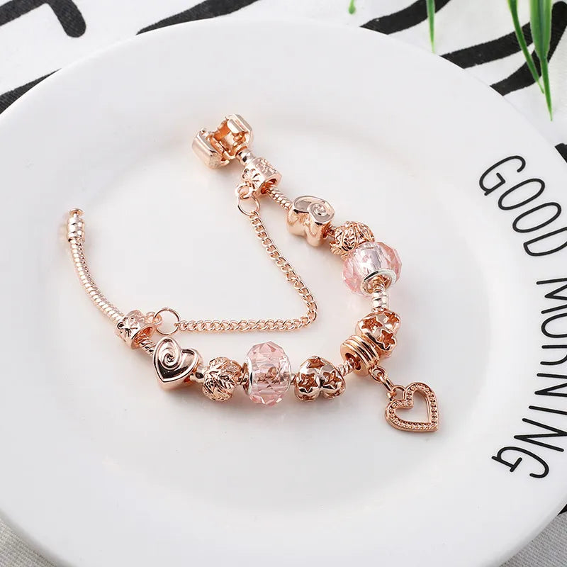 Rose Gold Love Geometric  Bracelet