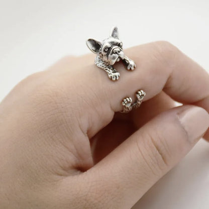 Vintage Dog Wrap Ring