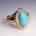 Blue Opal Vintage Ring