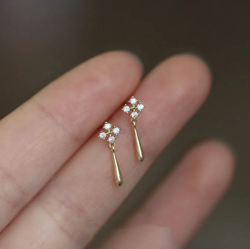 Elegant Bright Small Earrings-Lydieannejewelry