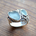 Vintage Natural Inlaid Blue Stone Ring
