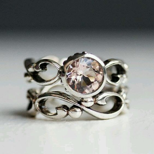 Vintage Ivy Silver & Zirconia Ring