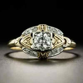 Vintage Crystalline Gold Ring