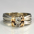 Vintage Zirconia Knotted Silver Ring