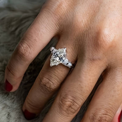 Vintage Bright Drop Ring