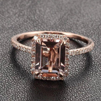 Vintge Rose Glass Ring