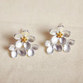 Precious Silver Flower Earrings