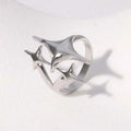 Silver Triple-Star Shaped Adjustable Ring