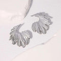 Vintage Silver Leaf Shaped Earrings