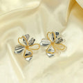 Gold & Silver Flower Petals Earrings