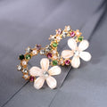 Colorful Flower & Gemstone Earrings