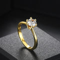 Timeless Gold Solitaire Round Center Ring
