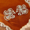 Vintage Silver Sparkling Bloom Earrings