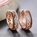 Rose Gold Sparkle Hoop Earrings