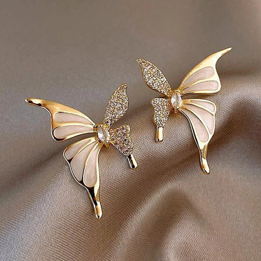 Vintage Winged Butterfly Earrings-Lydieannejewelry