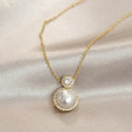 Vintage Gold Pearl & Sparkle Necklace
