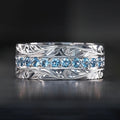 Vintage Silver Leaf Carved Ring