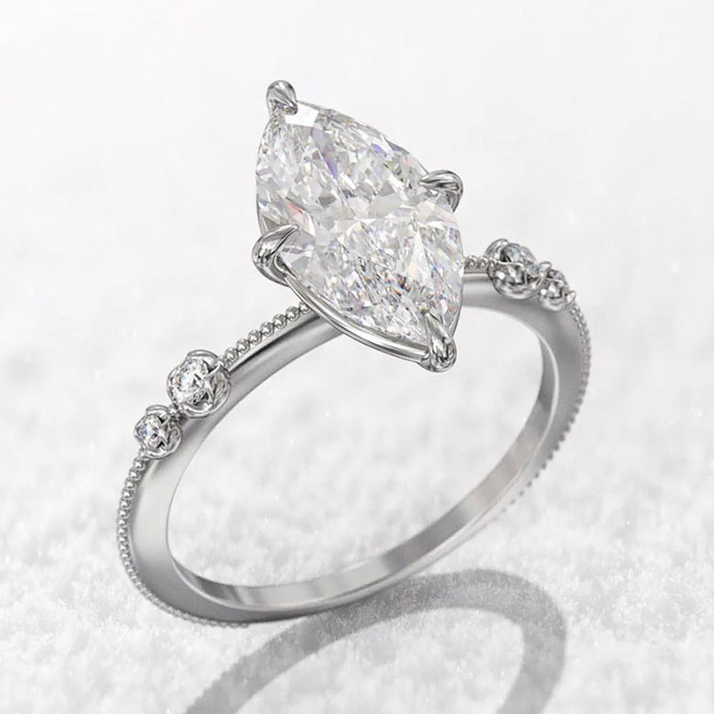 Vintage Silver Brilliant Ring-Lydieannejewelry