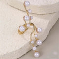 Vintage Gold & Pearl Cluster Open Ring