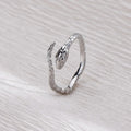 Timeless Silver Serpent Design Adjustable Ring