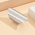 Vintage Silver Hammered Design Adjustable Ring