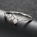 Vintage Silver Multi-Stone Cluster & Sparkling Ring