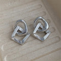 Vintage Silver Geometric Knot Earrings