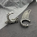 Silver Chain Hoop Link Earrings